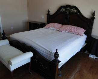 King (California?) Bed and bench