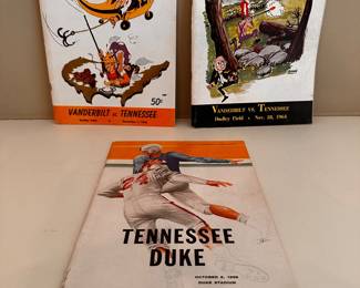 Lot/3 University of Tennessee Official Football Programs from 1956 and 1964