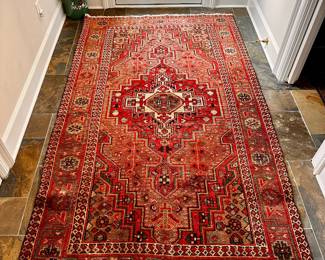 Antique Persian Rug with wear and thin pile. (4.3x7.5)
