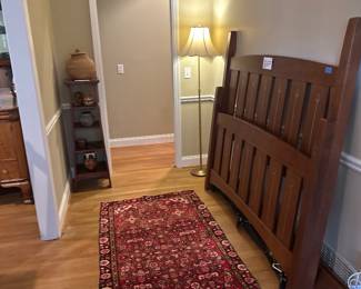 Entrance Hall featuring Stickley Queen Bed by Harvey Ellis