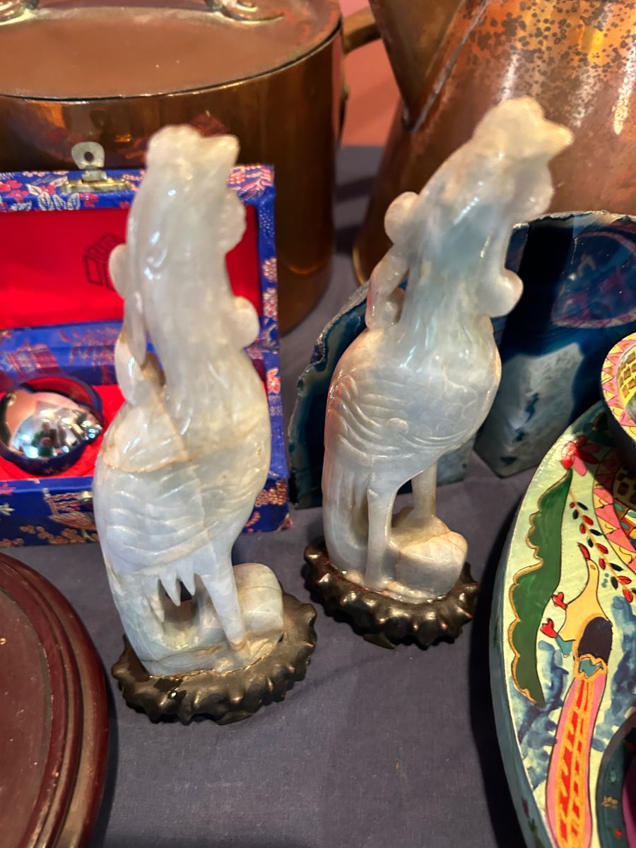 Jade figures.