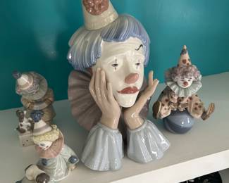 Lladro clowns. 