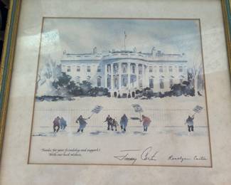 Jimmy and Rosalynn Carter signed. 