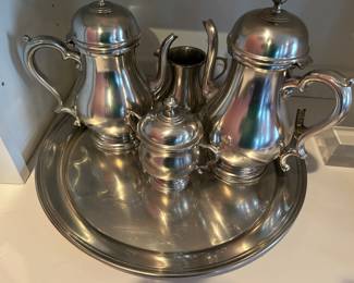 Pewter service. 