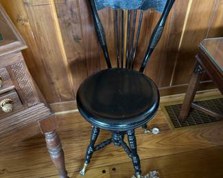 Antique organ chair/stool, circa 1900