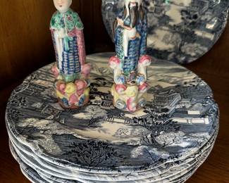 Enchanted Garden by Johnson Brothers china, Chinese figures