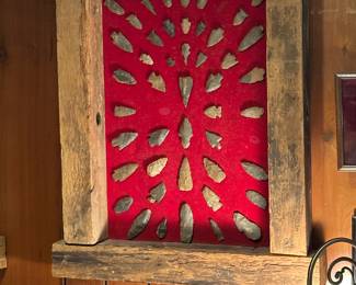 Tennessee arrow head collection, two framed trays