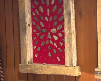 Tennessee arrow head collection, two framed trays