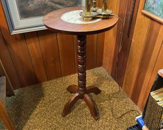 Marble inset plant stand