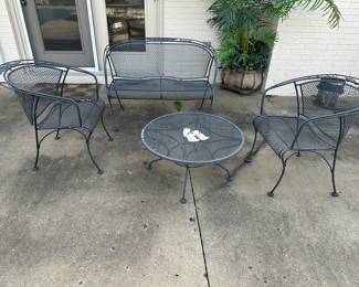 Wrought iron outdoor furniture