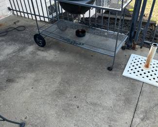 Wrought iron grill table