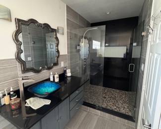 2nd bathroom with LED Light show in the shower with several body water jets