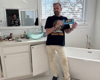 One of 5 bathrooms in this over 4000 sq ft mansion