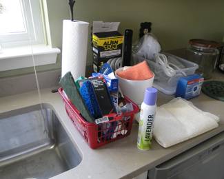 We have a very limited selection of cleaning supplies