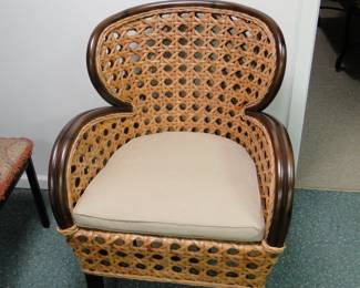 This rattan chair is comfortable, and one of a kind