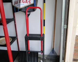Appliance dolly and a small amount of yard items