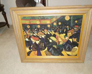 Vincent Van Gogh Artist Enhanced.  The Dance Hall at Arles