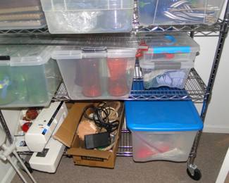 Dewing supplies and vases