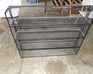 Again, this shelving unit can be mounted on the wall, or simply sat on the floor