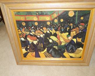 Vincent Van Gogh Artist Enhanced.  The Dance Hall at Arles