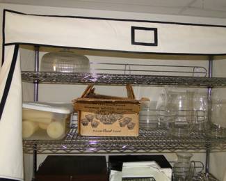 Smaller glass vases and other decorative items