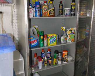 We also have cleaning and outdoor supplies too, and of course that amazing cabinet is also for sale too