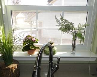 Some faux florals to dress up your window