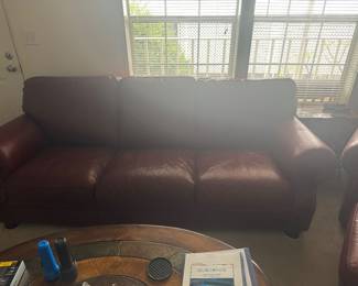 Leather Couch (Red wine color)