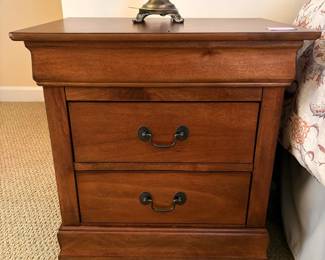R4 - $95. PAIR of Nightstands in Excellent Condition. 2 drawers that slide easily. No brand. Measures 22" wide x 16" d x 24.5" tall. 