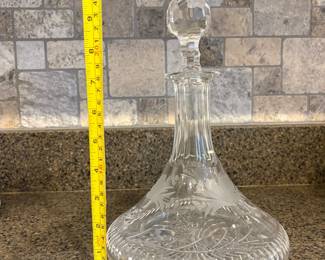 R60 - $35. Unmarked Crystal Decanter. 
