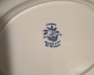 R83 - $15. Wood & Sons Plate "Chung" Pattern. 