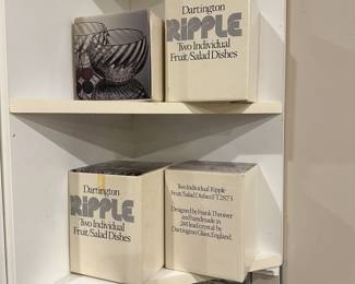 R100 - $80. Set of 8 (2 per box) Dartington Ripple Fruit / Salad Dishes. 