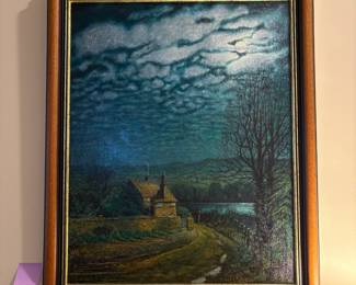 R33 - $125. David K. Williams signed Original Painting. Measures 22.5" x 28" tall framed. 