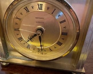 R79 - $20. Vintage Metamec Carriage Clock. Made in England Battery Operated Clock. 
