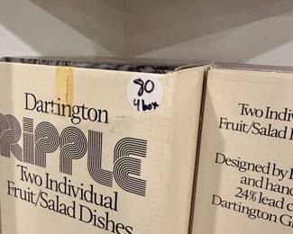 R100 - $80. Set of 8 (2 per box) Dartington Ripple Fruit / Salad Dishes. 