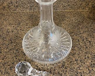 R60 - $35. Unmarked Crystal Decanter. 