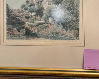 R103 - $30. San Francisco - Lombard Street. #89/2500. Signed Print. Signed Martin lower right corner. Framed it measures 16.5" x 14". 