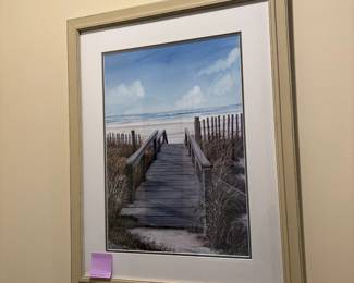 R34 - $35. Framed & Matted Print signed Rachael Royal. Measures 19.25" x 24.25" tall. 