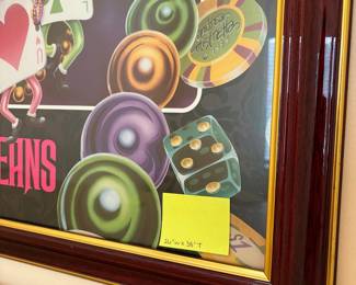 R8 - $75. 1993 "Queen of Hearts" New Orleans Mardi Gras Poster by Andrea Mistretta. Framed it measures 26" x 38"