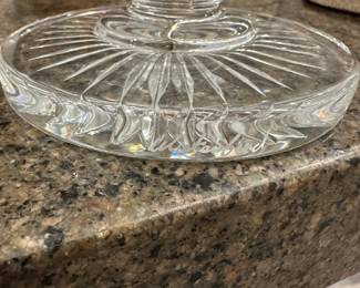 R57 - $125. Vintage Waterford Alana Prestige Claret Wine Decanter & Stopper. Top of handle is 9.75" tall. With stopper it is 12". 