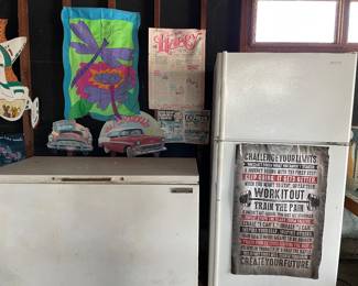 Garage fridge and chest freezer