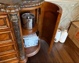 Michael Amini Villa Valencia Italian Style Mahogany and Marble Top Sideboard Credenza third image