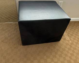 Black Faux Leather Exercise Cube second image