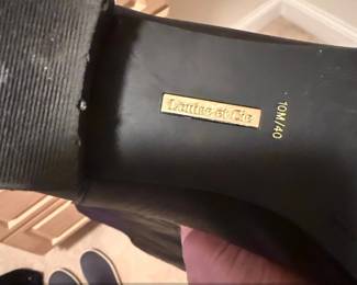 Louise et Cie OvertheKnee Boots Black Leather Stretch Panel second image