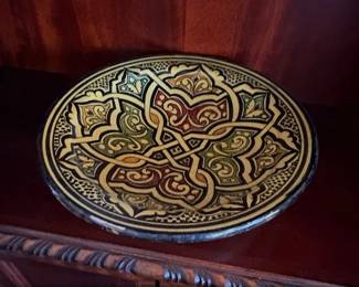 Vintage Moroccan Safi Pottery Decorative Plate