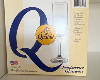 Qualit Collection Foodservice Glassware Flute Glasses One Dozen