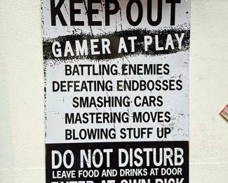 Kalan Keep Out Gamer At Play Metal Sign