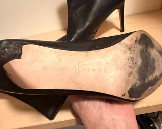 Ivana Trump Black Leather Ankle Boots second image