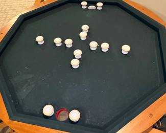 Octagonal Bumper Pool Table with Chairs second image