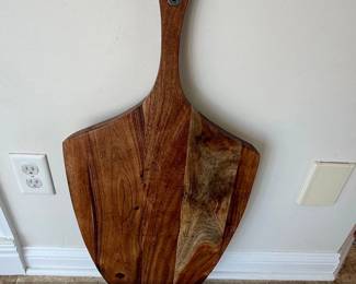 Acacia Wood Pizza Peel Serving Board with Handle